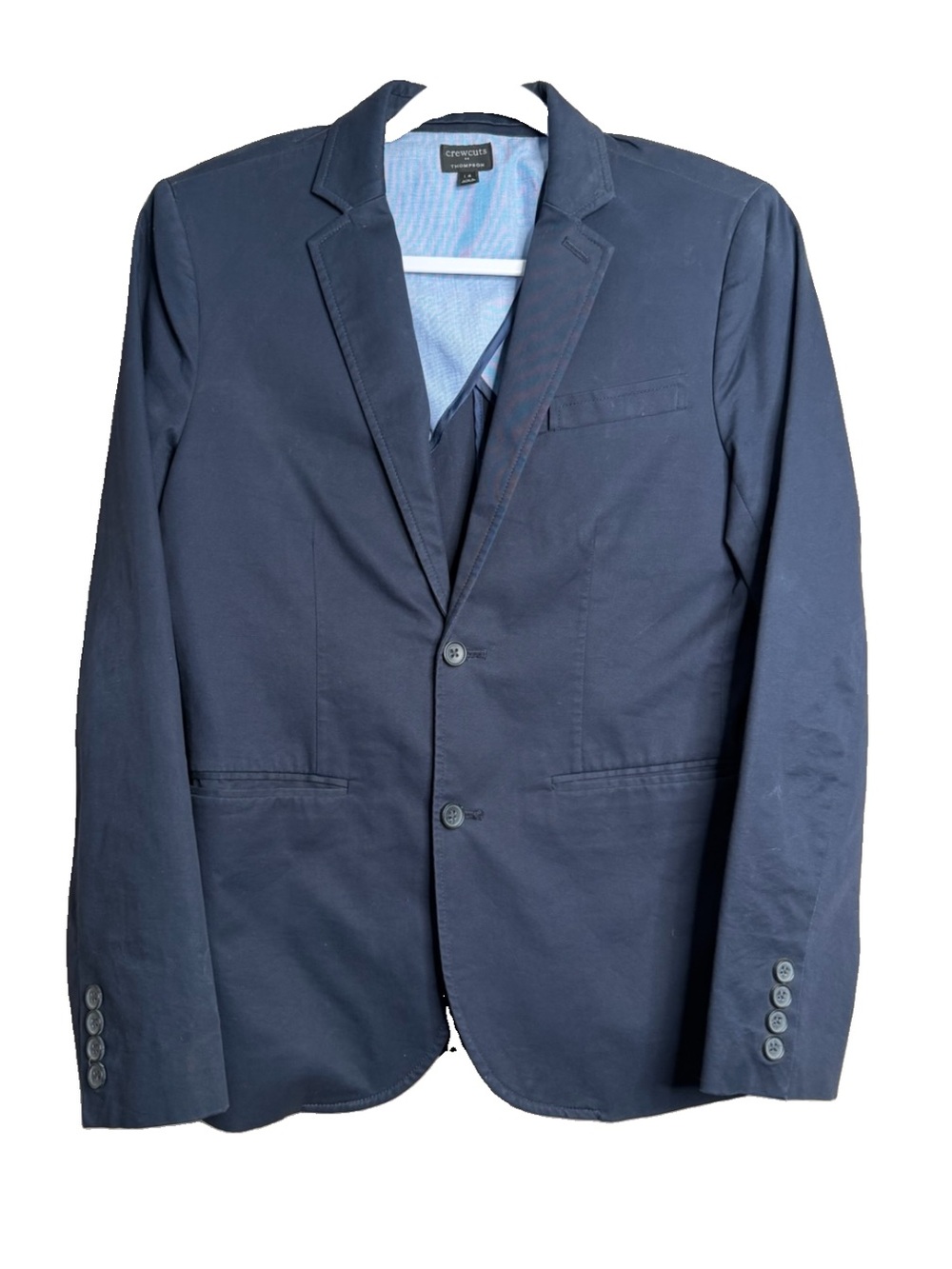 J.Crew Crewcuts Boys Thompson Size 14 Suit Jacket Flex Chino Blue Blazer